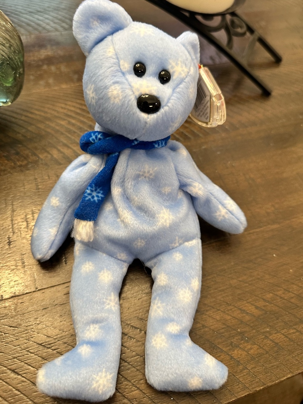 Ty Light Blue 1999 Holiday Teddy Beanie Baby